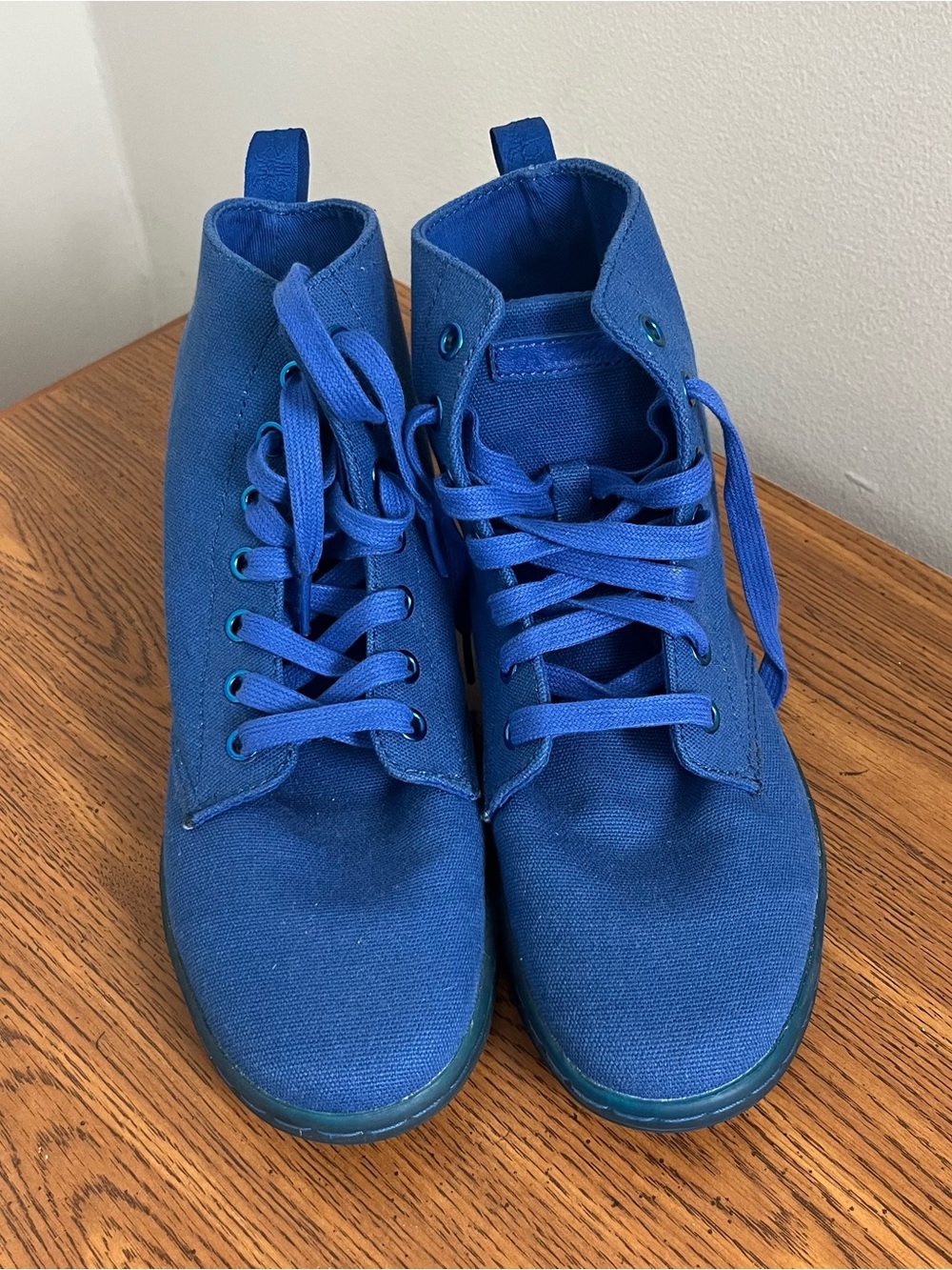Dr. Martens Hackney Royal Blue Canvas High-Top Sneakers Size 6